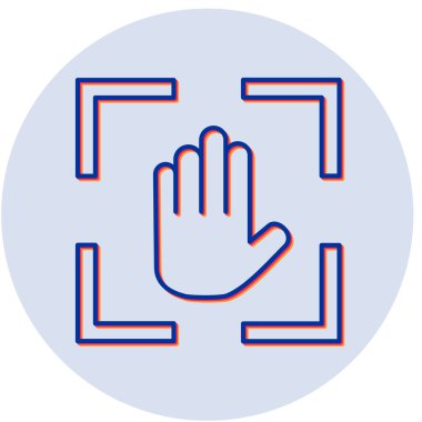 El taraması simge vektör çizim