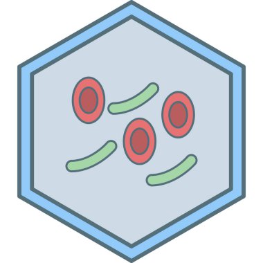 Bir virüs simgesinin vektör illüstrasyonu