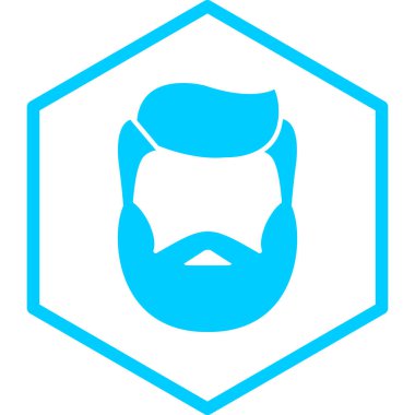 Sakal Adam simgesinin vektör çizimi