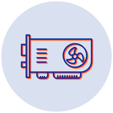 grafik kartı simge vektör çizim