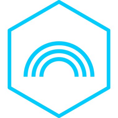 Gökkuşağı. Web simgesi basit illüstrasyon