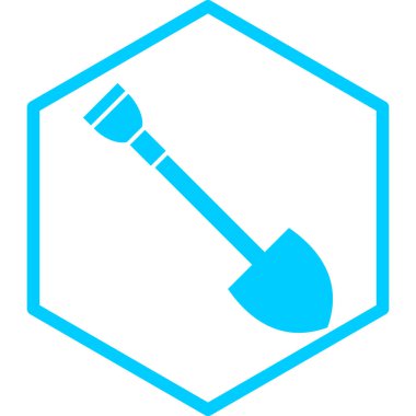 Kürek. Web simgesi basit illüstrasyon