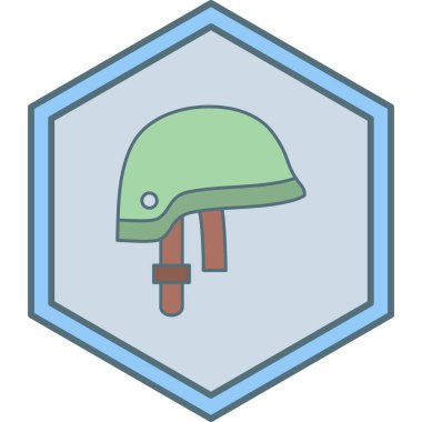 Kask simgesi vektör illüstrasyonu