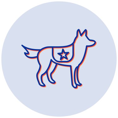 Köpek. Web simgesi basit illüstrasyon