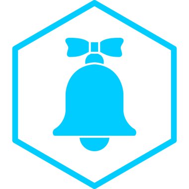 Mavi çan simgesinin vektör illüstrasyonu