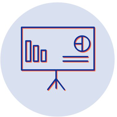 Sunum. Web simgesi basit illüstrasyon