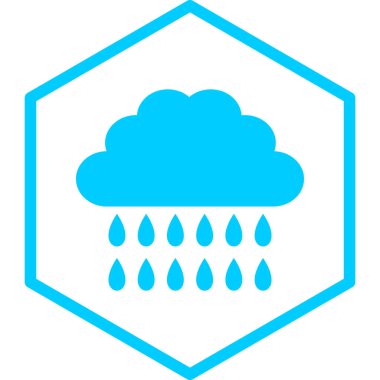 Yağmur. Web simgesi basit illüstrasyon