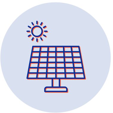 Güneş paneli ikon vektör illüstrasyonu