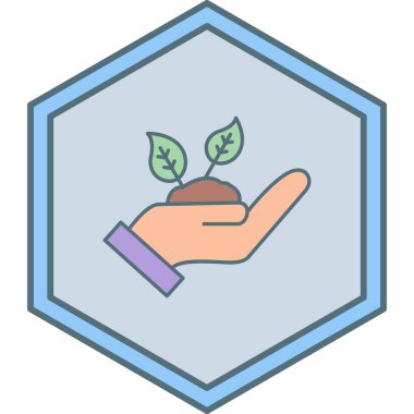 Bitki simgesinin vektör illüstrasyonu