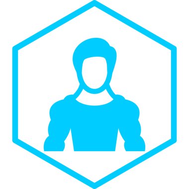 Vücut geliştirici. Web simgesi basit illüstrasyon