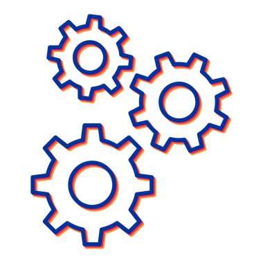 dişli simgesi vektör illüstrasyonu