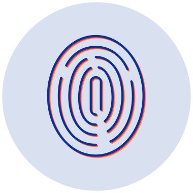 Parmak izi. Web simgesi basit illüstrasyon