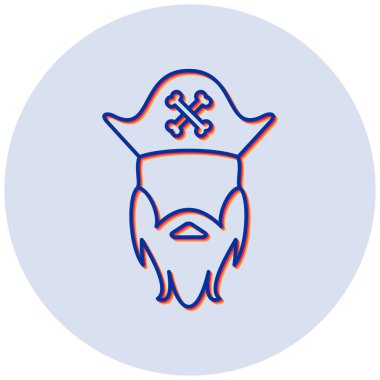 Korsan. Web simgesi basit illüstrasyon