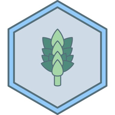 Bir bitki simgesinin vektör illüstrasyonu