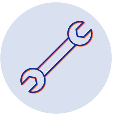 Wrench kutsal kişilerin resmi, vektör çizim