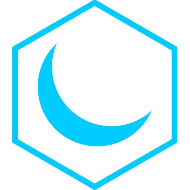 Ay. Web simgesi basit illüstrasyon