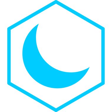 Ay. Web simgesi basit illüstrasyon