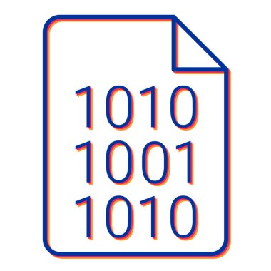 Dosya kodlama simgesinin vektör illüstrasyonu