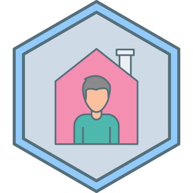 Bir insan simgesinin vektör illüstrasyonu