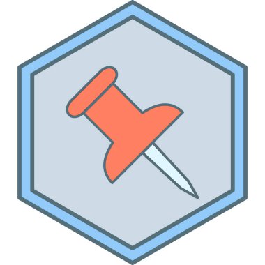 itme PIN simge vektör çizim