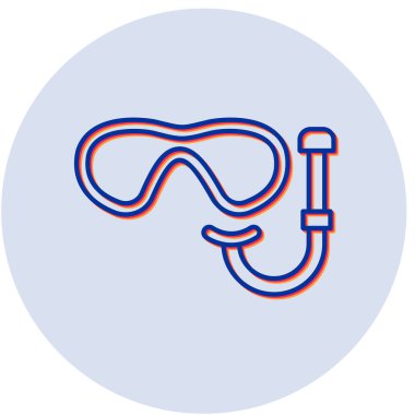 dalış maskesi vektör simgesi