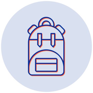 Sırt çantası. Web simgesi basit illüstrasyon