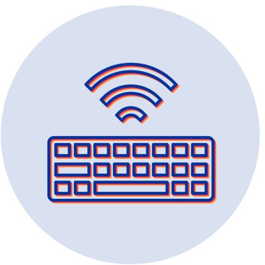 Kablosuz Klavye simgesinin vektör çizimi