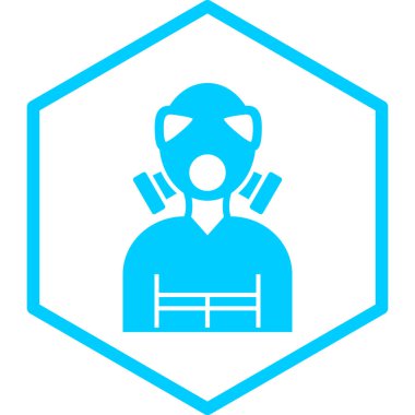 Maskeli bir adamın vektör çizimi