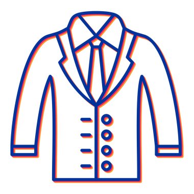 Takım elbise. Web simgesi basit illüstrasyon