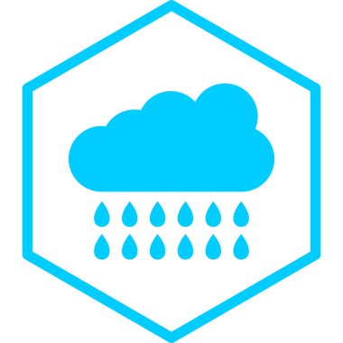 Yağmur. Web simgesi basit illüstrasyon