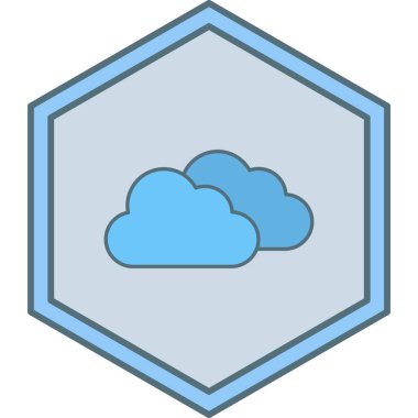 Bulut. Web simgesi basit illüstrasyon