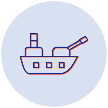 Gemi. Web simgesi basit illüstrasyon