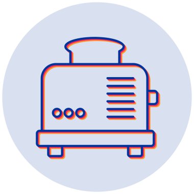 Tost makinesi simgesinin vektör illüstrasyonu