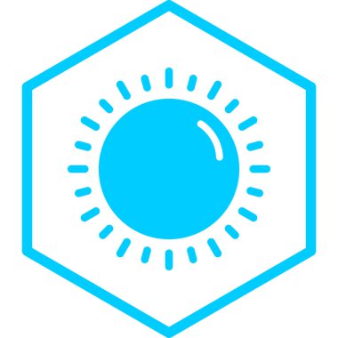 Güneş. Web simgesi basit illüstrasyon