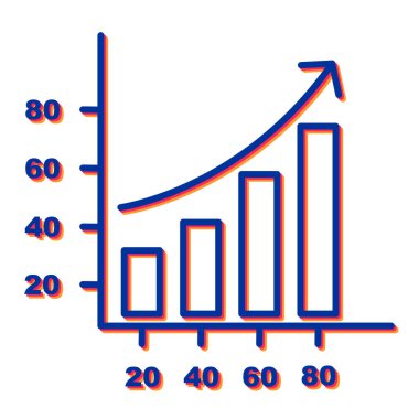 İş büyümesi simgesinin vektör illüstrasyonu