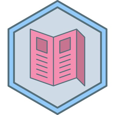 Kitap. Web simgesi basit illüstrasyon