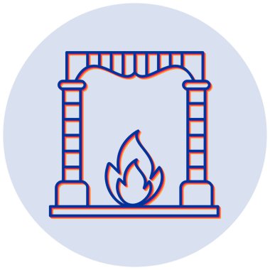 Yangın. Web simgesi basit illüstrasyon