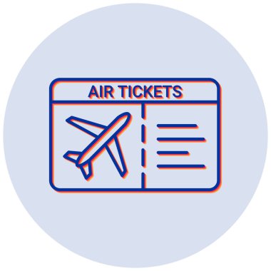 uçak bilet kutsal kişilerin resmi, vektör çizim