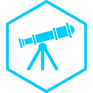 Teleskop. Web simgesi basit illüstrasyon