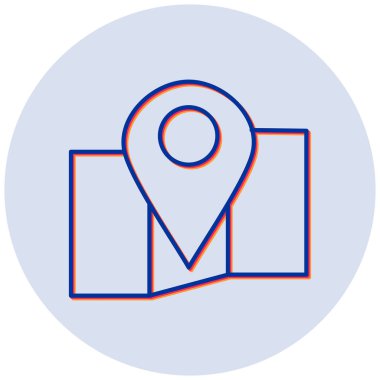 konum. Web simgesi basit illüstrasyon