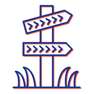 Bir işaret levhasının vektör illüstrasyonu