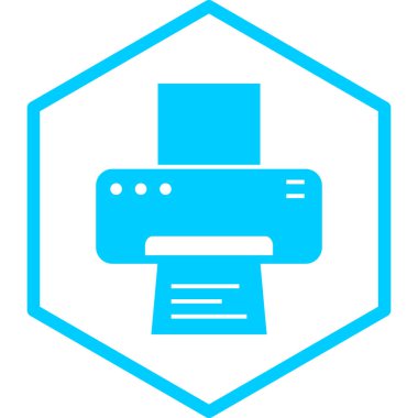 yazıcı simgesi, vektör illüstrasyonu basit tasarım