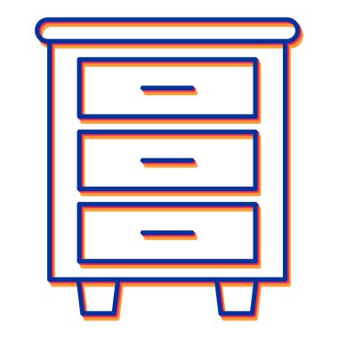 kabine vektörü ince çizgi simgesi