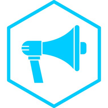 Megafon. Web simgesi basit illüstrasyon