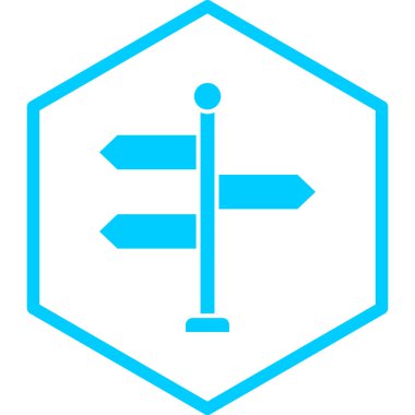 İşaret levhası Web simgesi basit illüstrasyon