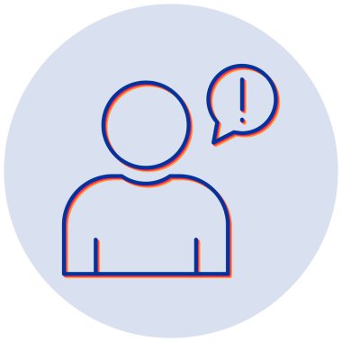 Şikayet simgesinin vektör illüstrasyonu