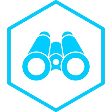 dürbün simgesi. Düz dizayn. vektör illüstrasyonu.