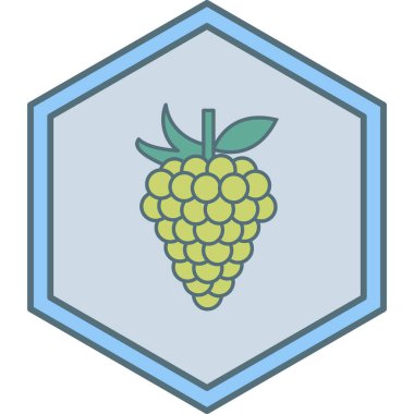 Üzüm simgesinin vektör illüstrasyonu