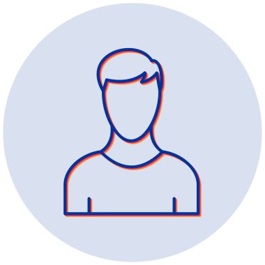 Adamım. Web simgesi basit illüstrasyon