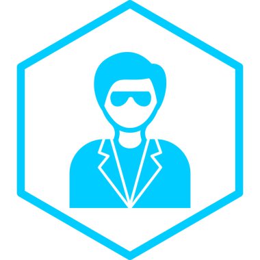 Adamım. Web simgesi basit illüstrasyon